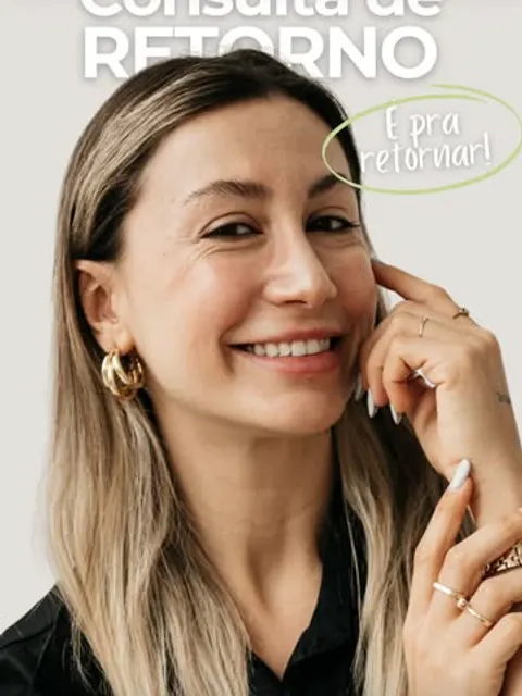Mariana em uma publicação sobre consulta de retorno.